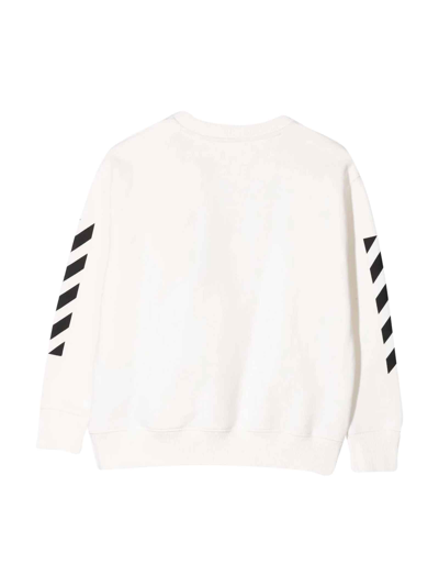 Shop Off-white White Sweatshirt With Black Print In Bianco/nero