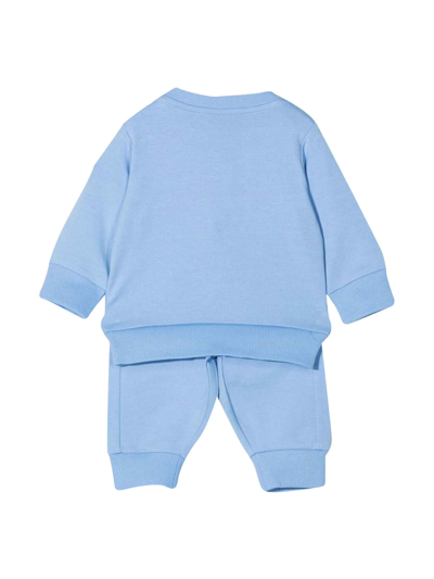 Shop Moncler Sporty  Enfant Baby Blue Tracksuit Set In Azzuro