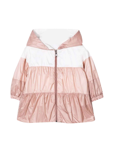 Shop Moncler Pink  Enfant Girls Jacket In Rosa