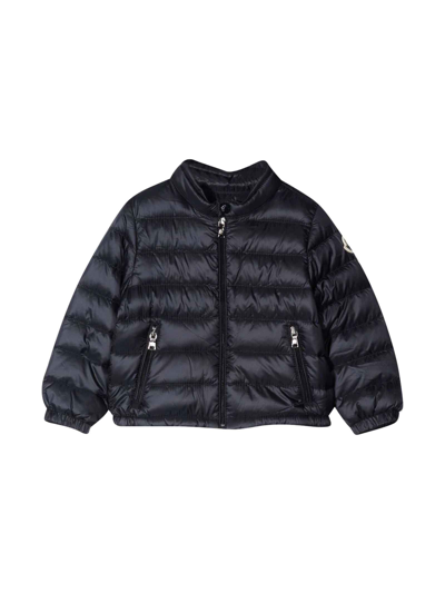 Shop Moncler Enfant Unisex Black Padded Jacket In Blu