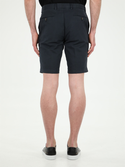 Shop Pt01 Blue Cotton Bermuda Shorts