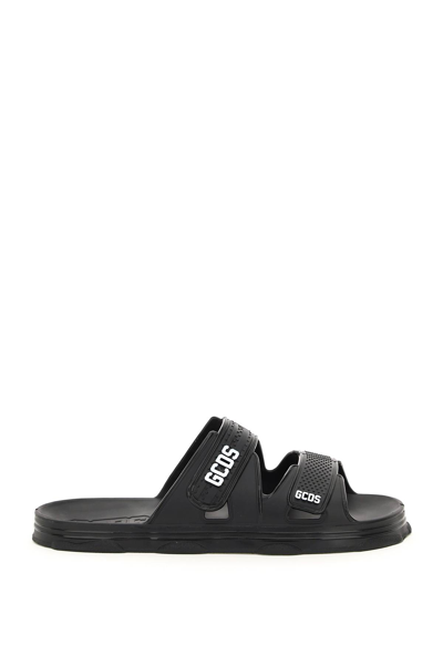 Shop Gcds Rubber Slides In Black (black)