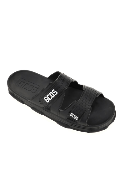 Shop Gcds Rubber Slides In Black (black)