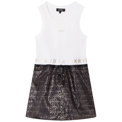 Shop Dkny Dress With Embroidery In White