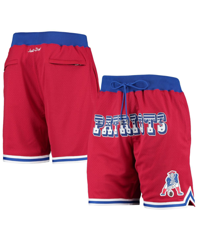 Mitchell & Ness Men's  Red New England Patriots Just Don Gold Rush Shorts In Red
