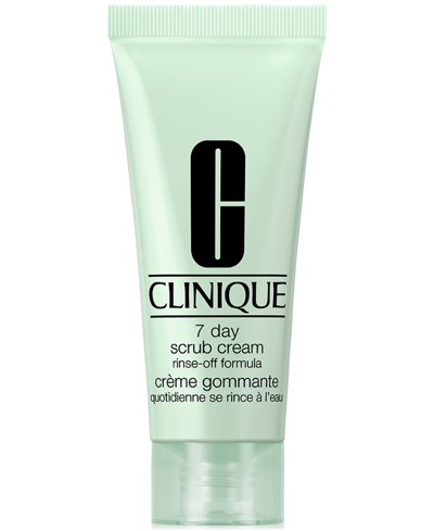 Shop Clinique Mini 7 Day Face Scrub Cream Rinse-off Formula, 0.5 oz