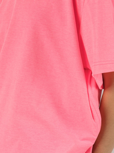 Shop Comme Des Garçons Gathered-detail Short-sleeve T-shirt In Pink