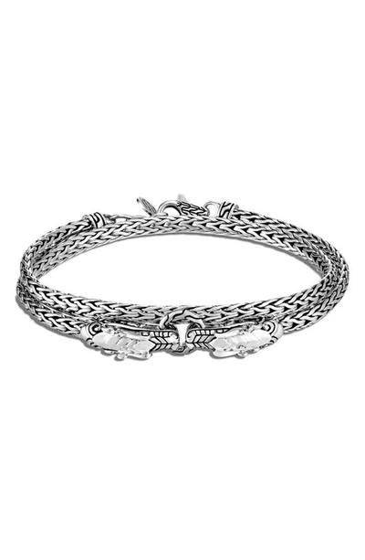 Shop John Hardy Legends Naga Double Wrap Dragon Head Bracelet In Silver