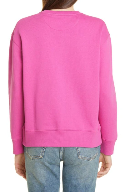 Shop Valentino Embossed Logo Graphic Sweatshirt In Full Pink Fp1