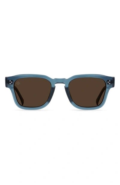 Shop Raen Rece 51mm Polarized Square Sunglasses In Absinthe / Vibrant Brown Polar