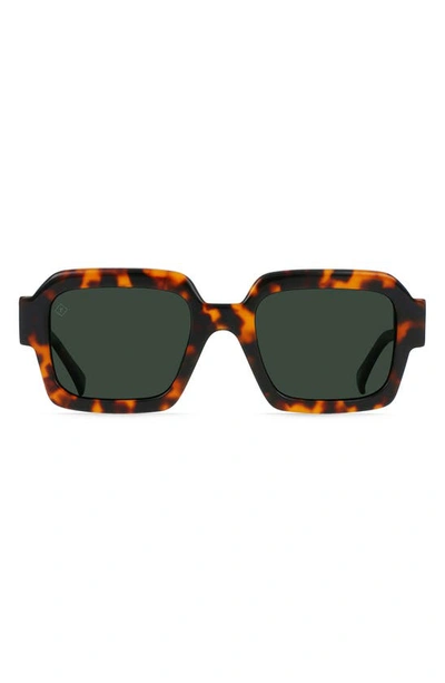 Shop Raen Mystiq 52mm Polarized Square Sunglasses In Huru / Green Polar
