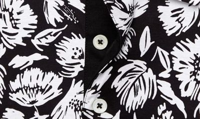 Bugatchi Digital Print Polo In Black