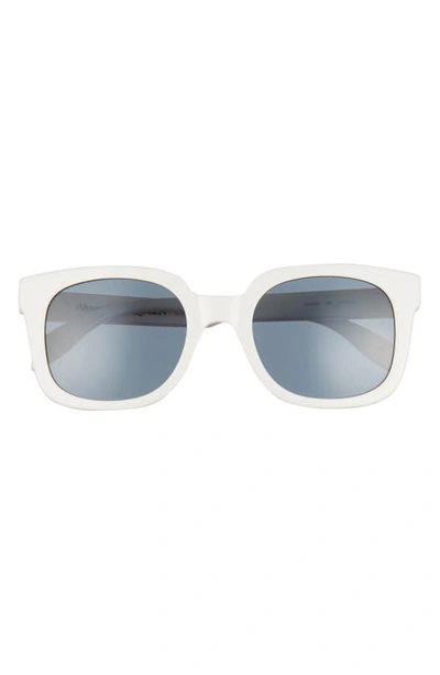Shop Alexander Mcqueen 53mm Rectangular Sunglasses In Ivory