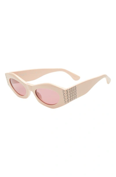 Alaïa Eyelet Acetate Butterfly Sunglasses In Pink
