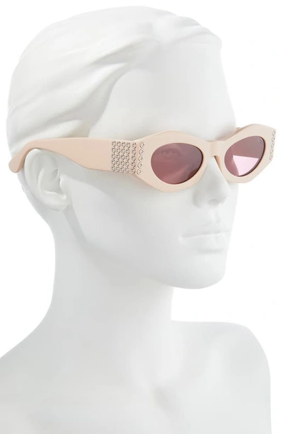 Alaïa Eyelet Acetate Butterfly Sunglasses In Pink