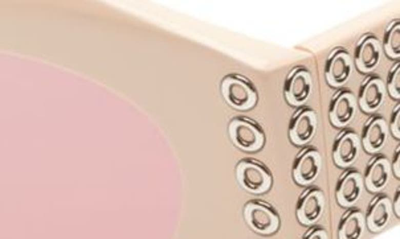 Alaïa Eyelet Acetate Butterfly Sunglasses In Pink