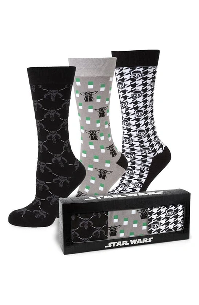 Shop Cufflinks, Inc Star Wars™ Mandalorian Crew Socks In Black