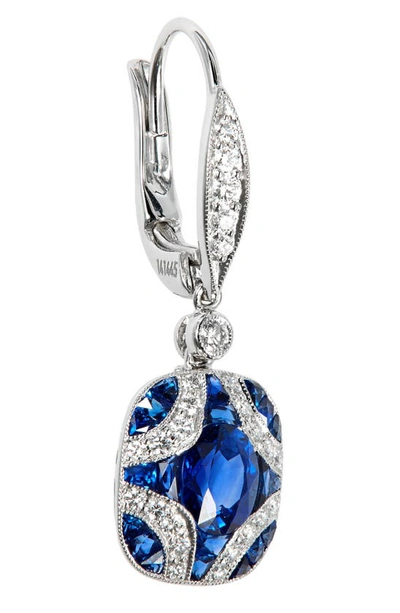 Shop Kwiat Argyle Blue Sapphire & Diamond Drop Earrings