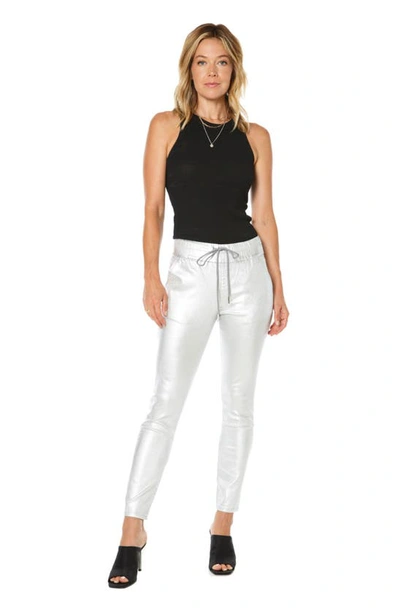 Shop Juicy Couture High Waist Corduroy Skinny Jeans In Silver