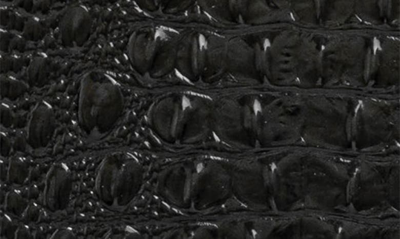 Shop Brahmin Tabitha Croc Embossed Leather Shoulder Bag In Black Melbourne