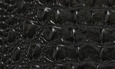 Brahmin Tabitha Croc Embossed Leather Shoulder Bag In Black Melbourne