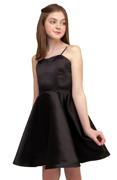 Shop Un Deux Trois Kids' Fit & Flare Dress In Black