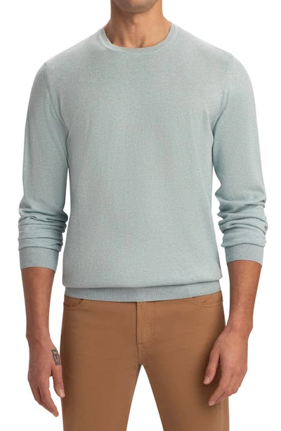 Shop Bugatchi Cotton & Cashmere Crewneck Sweater In Celadon