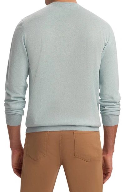 Shop Bugatchi Cotton & Cashmere Crewneck Sweater In Celadon