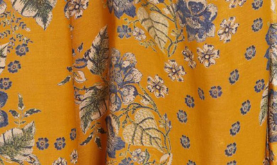 Free People In The Mood For Love Floral Print Jumpsuit In Golden Combo