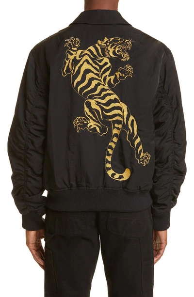 Kenzo Year Of The Tiger Climbing Tiger Bomber Jacket In Black | ModeSens