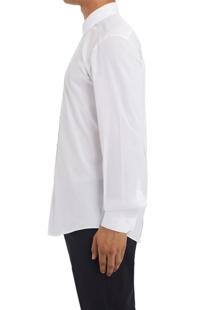 Shop Dolce & Gabbana Dolce&gabbana Gold Fit Stretch Cotton Dress Shirt In W0800 Bianco Ottico