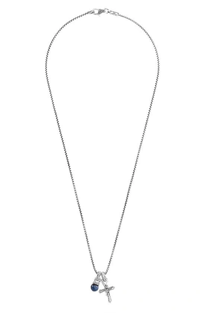 Shop John Hardy Classic Chain Dagger Amulet Pendant Necklace In Blue