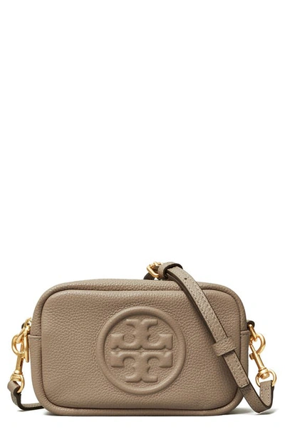 Shop Tory Burch Perry Bombé Mini Bag In Gray Heron