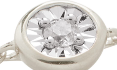 Shop Monica Vinader Essential Diamond Bracelet In Silver