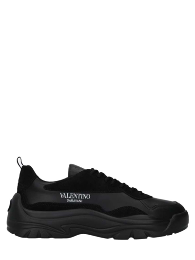 Shop Valentino Black Gumboy Sneakers In Nero