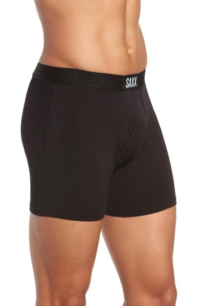 Shop Saxx Ultra Relaxed Fit Boxer Briefs In Black/ Black