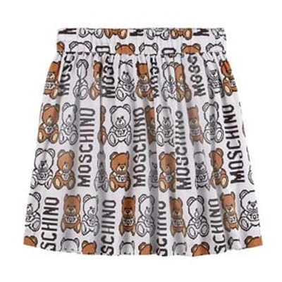 Shop Moschino White Bear Logo Skirt