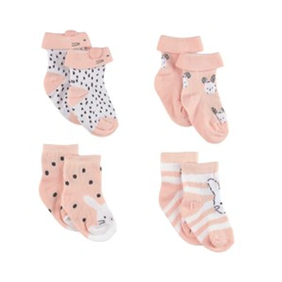 Shop Mayoral 4-pack Pink Blush Socks In Cream