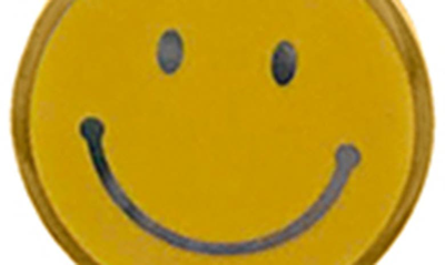 Shop Adornia Smiley Face Pendant Necklace In Yellow