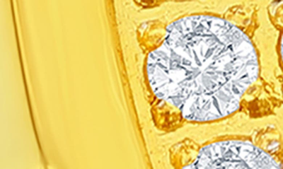 Blackjack Stainless Steel Pavé Cz Square Ring In Gold