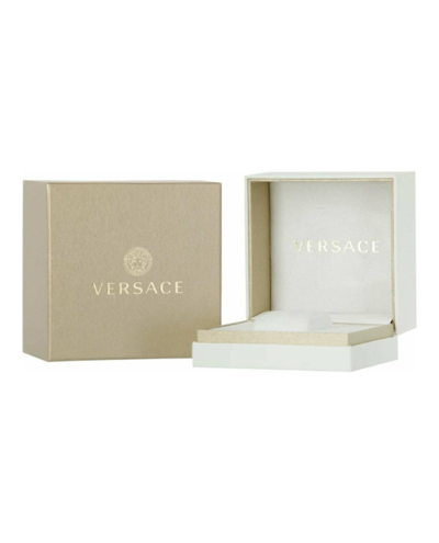 Shop Versace V-race Strap Watch In Black