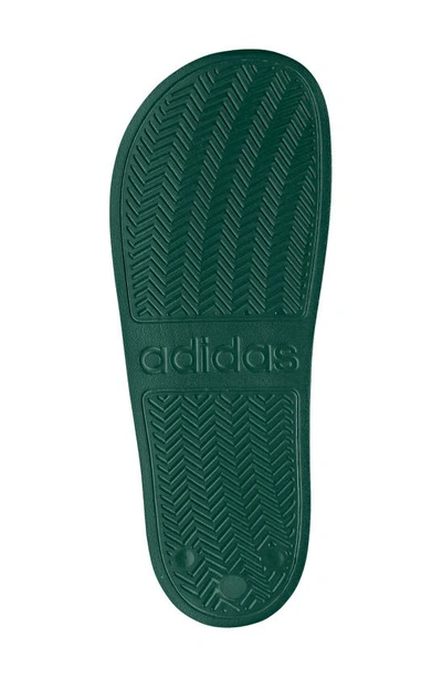 Shop Adidas Originals Adilette Shower Slide In Wonder White/collegiate Green