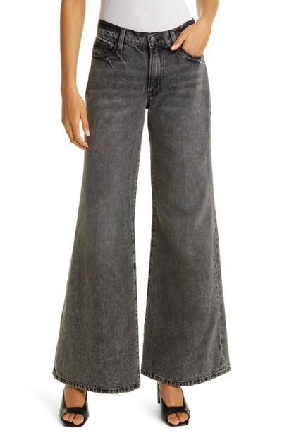 Shop Frame Le Palazzo High Waist Wide Leg Jeans In Harbor Way