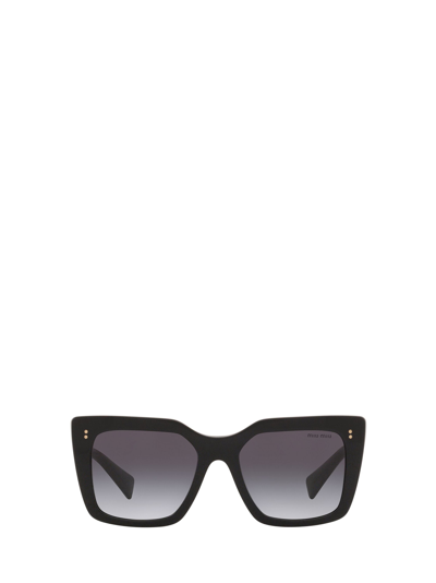 Shop Miu Miu Mu 02ws Black Sunglasses