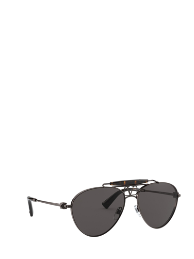 Shop Valentino Va2039 Rutenium Sunglasses