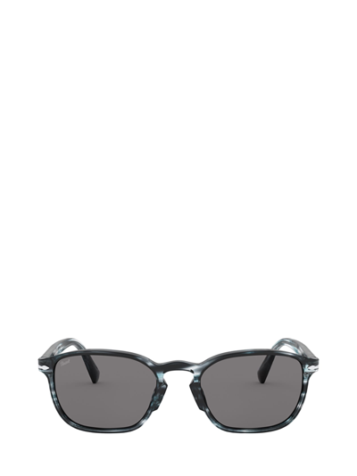 Shop Persol Po3234s Striped Grey Sunglasses