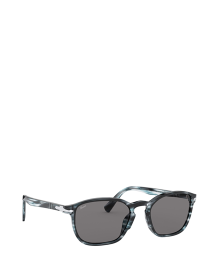 Shop Persol Po3234s Striped Grey Sunglasses