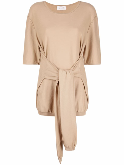 Shop Lemaire Wrap Top In Hessian Beige