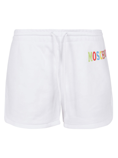 Shop Moschino Logo Multicolor In Fantasia Bianco