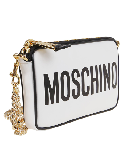 Shop Moschino Shopping Bag In Fantasia Bianco